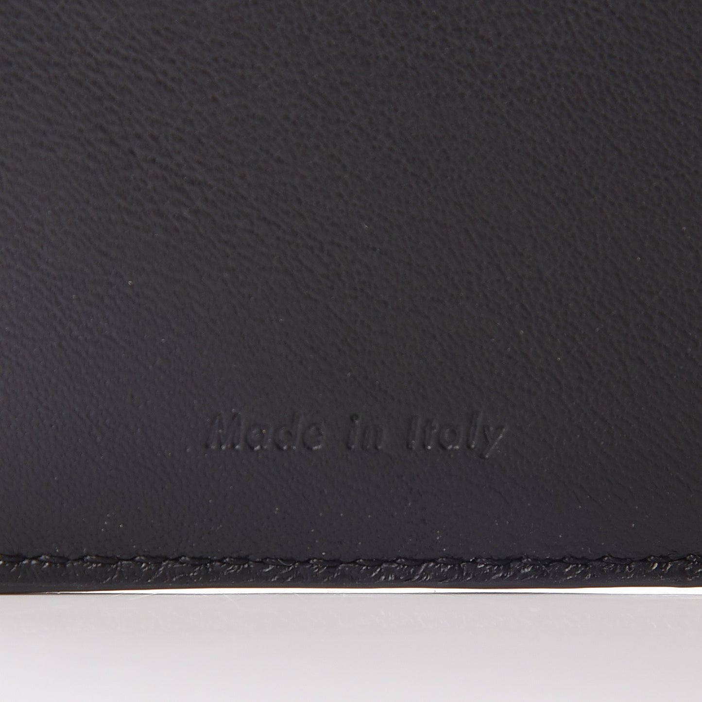 Shiny Calfskin Medium Multifunction Purse Wallet Black