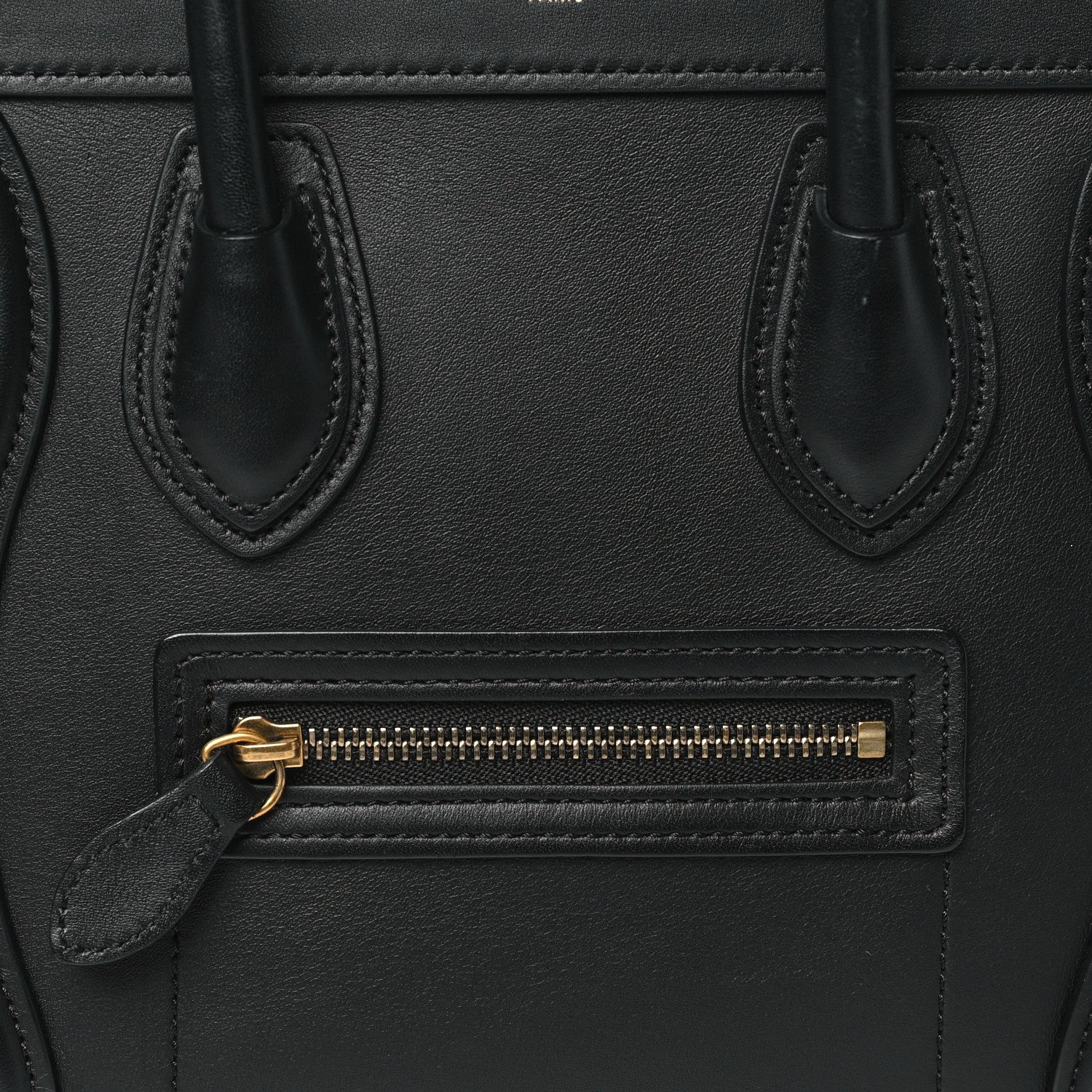 Celine Smooth Calfskin Nano Luggage Black 8 of 10