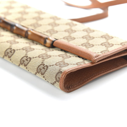 Gucci Monogram Bamboo Bar Clutch Brown 6 of 8