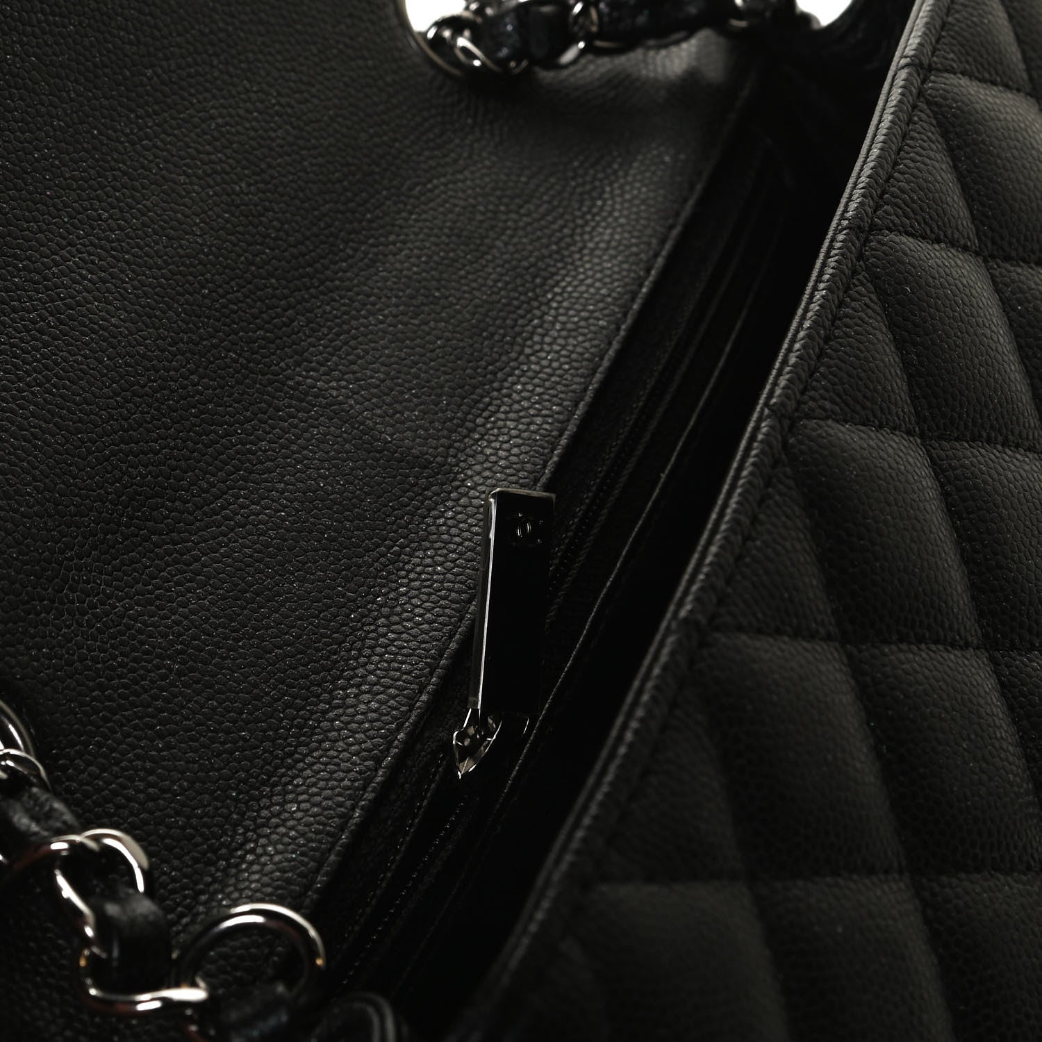 Chanel Iridescent Caviar Quilted Mini Rectangular Flap Black 12 of 13