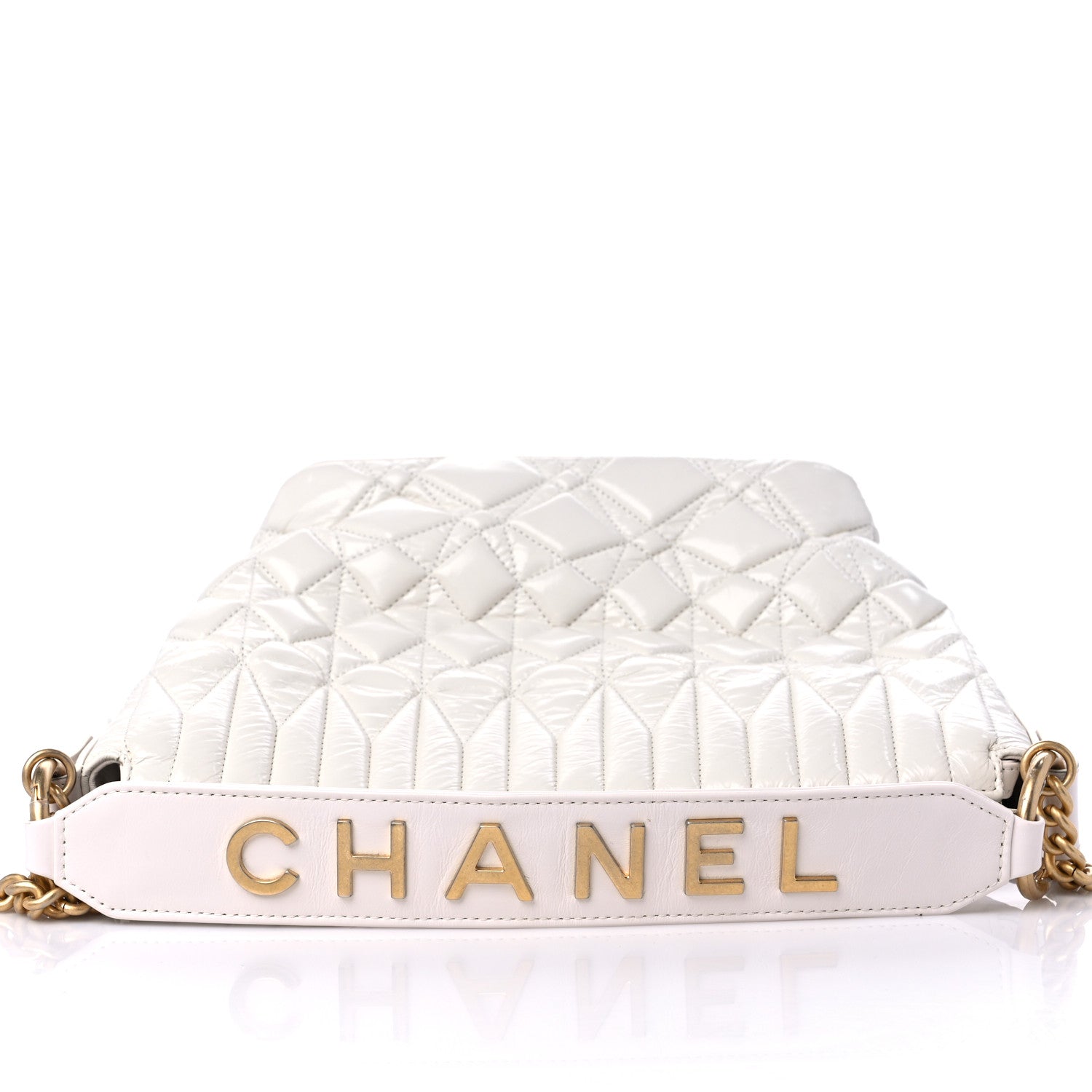 Chanel Glazed Calfskin Quilted State Of The Art Hobo White 11 of 12