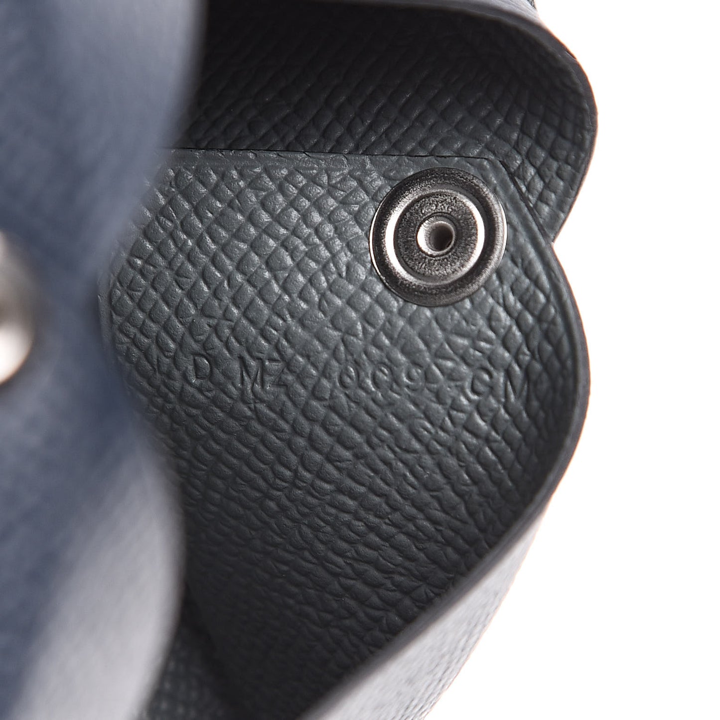 Epsom Verso Calvi Card Case Bleu Indigo Vert Amande