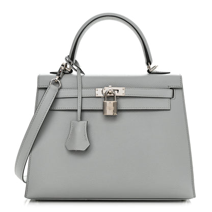 Hermes Epsom Kelly Sellier 25 Bleu Glacier 1 of 11