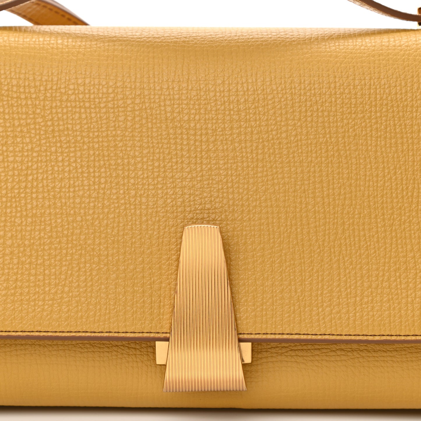 Textured Calfskin BV Angle Shoulder Bag Yellow