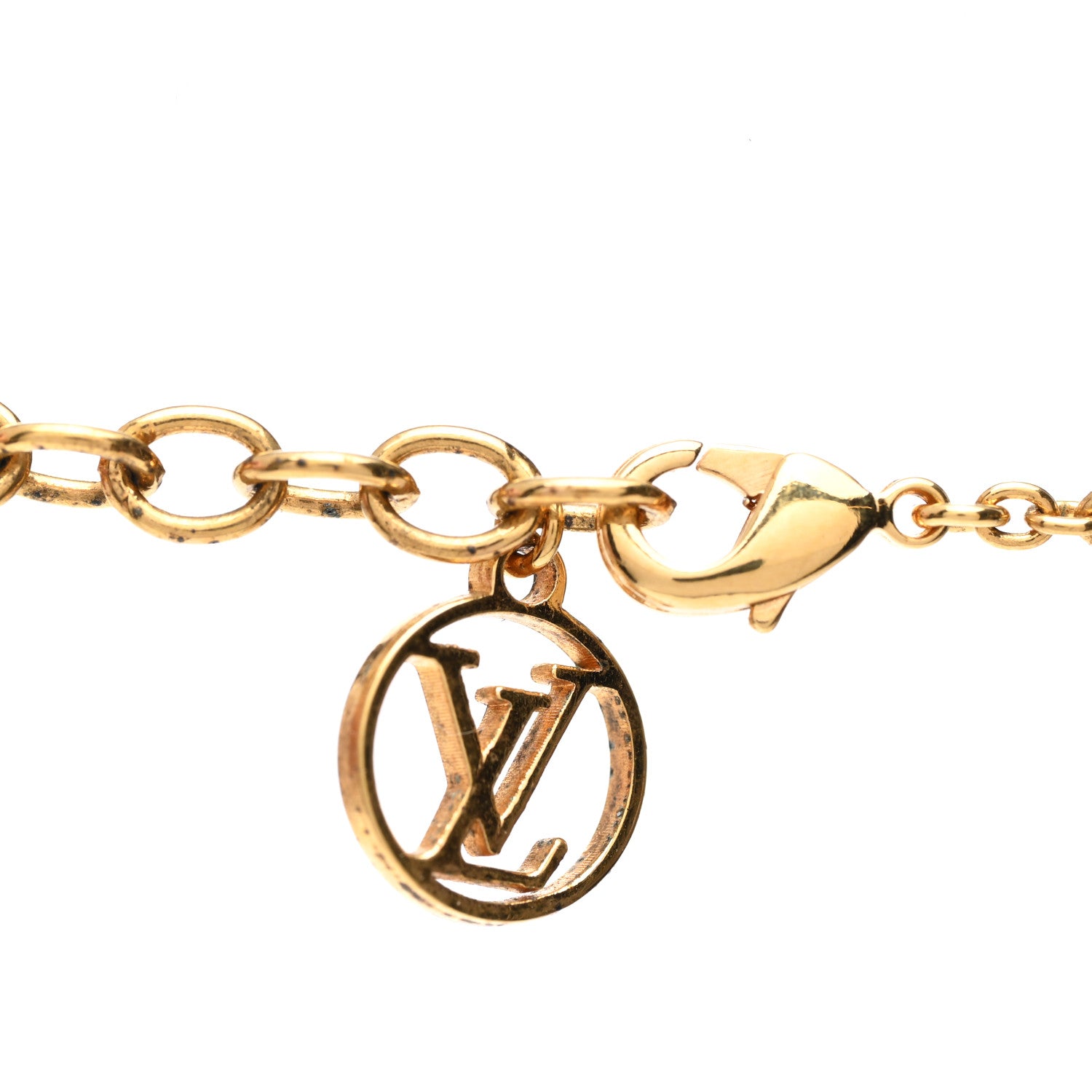 Louis Vuitton Metal L to V Necklace Gold Silver 6 of 6