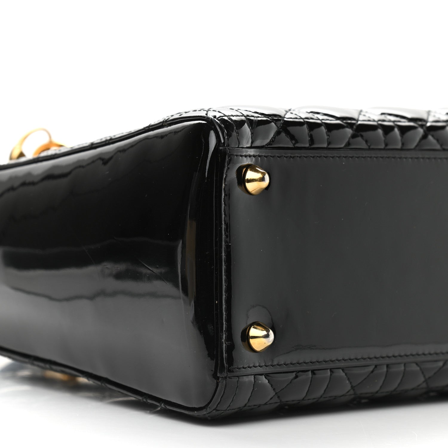 Christian Dior Patent Cannage Large Lady Dior Black 9 of 11