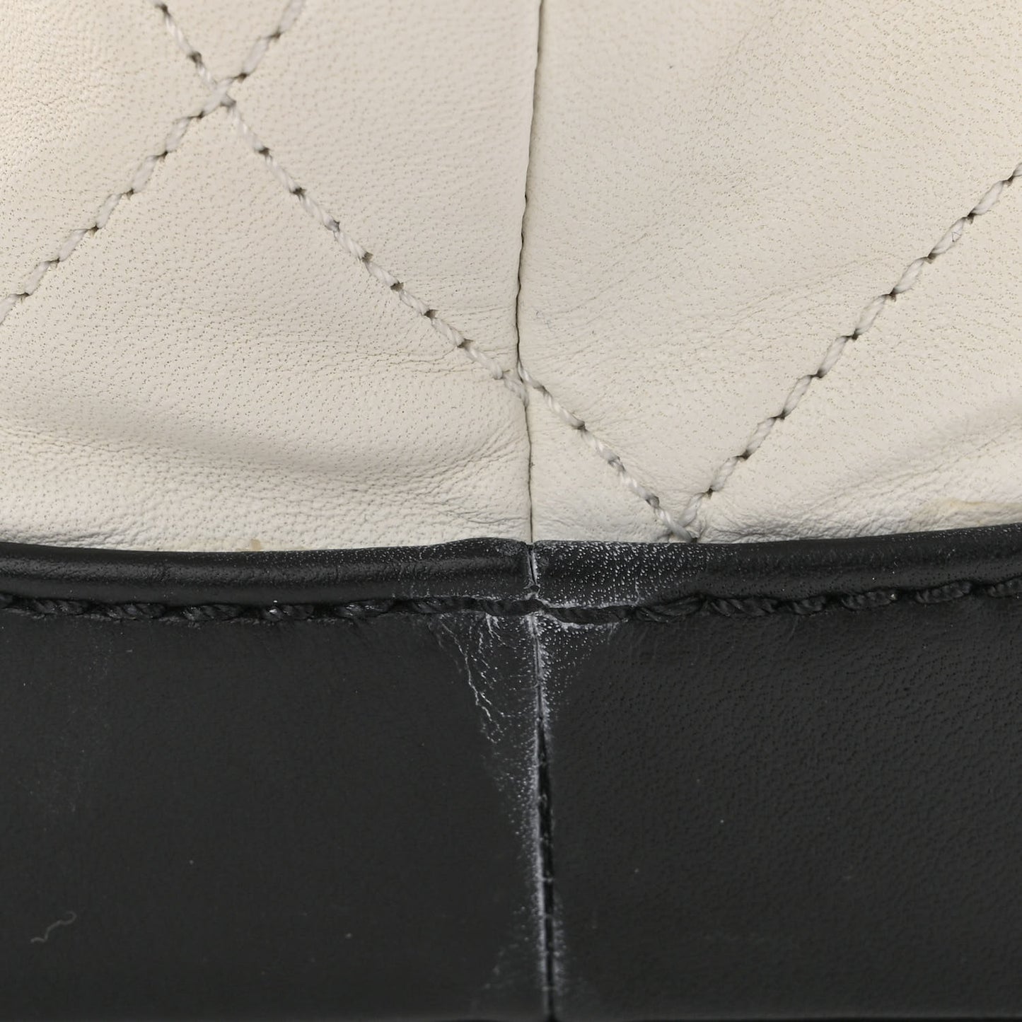 Calfskin Quilted VIP Flap White Black