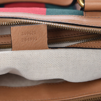 Gucci Monogram Web Medium Rania Top Handle Bag Sand 8 of 12