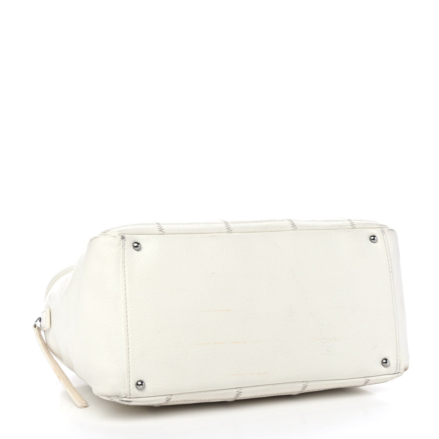 Caviar Square Stitched Bowler White