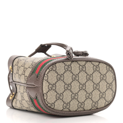 Gucci GG Supreme Monogram Web Mini Ophidia Bucket Bag Brown 4 of 10