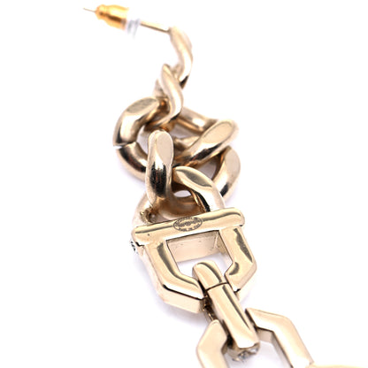 Chanel Metal Crystal CC Vendome CC Dangle Earrings Gold 5 of 6