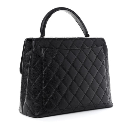 Chanel Caviar Quilted Jumbo Kelly Flap Black 3 of 11