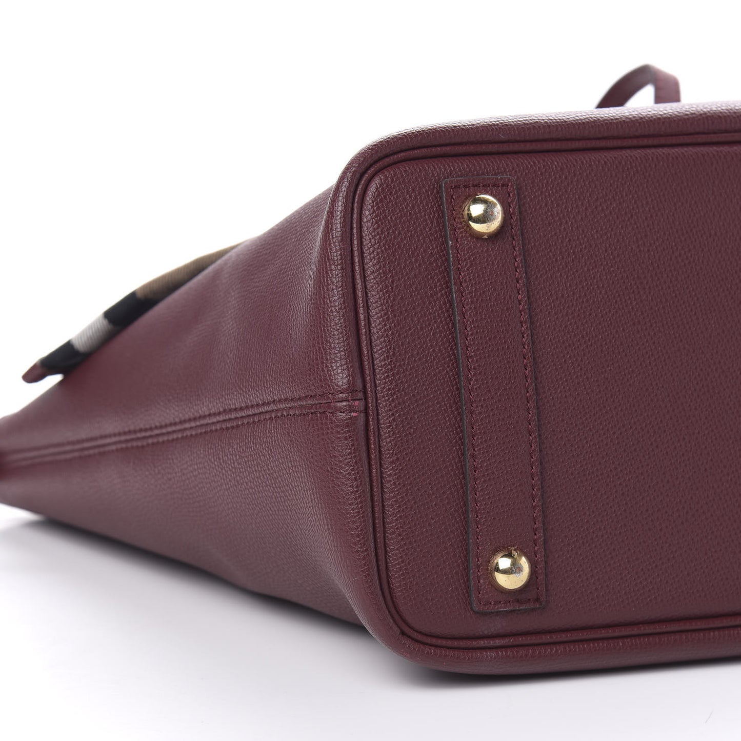 Grainy Calfskin Medium Honeybrook Tote Dark Plum