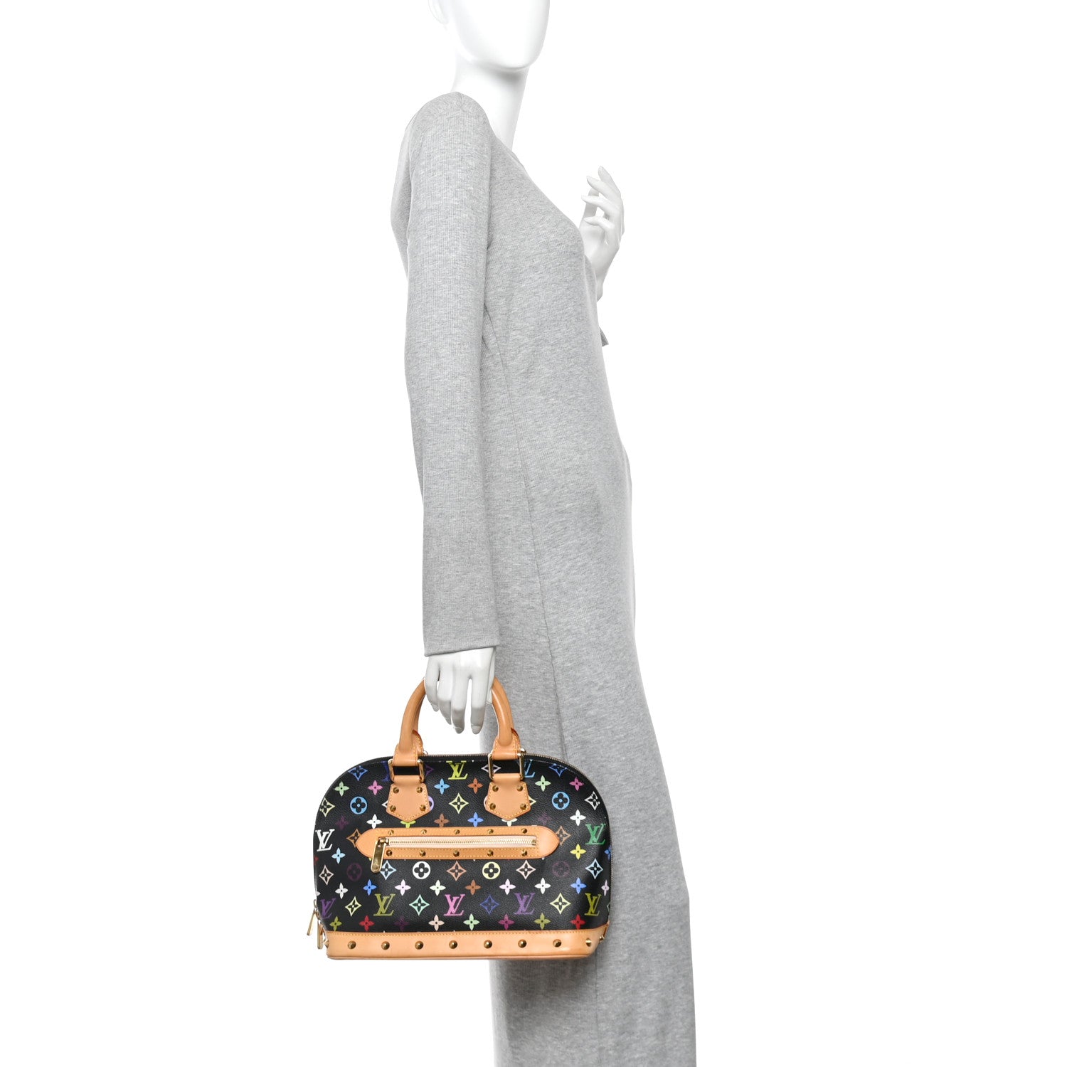 Louis Vuitton Monogram Multicolor Alma Black 2 of 9