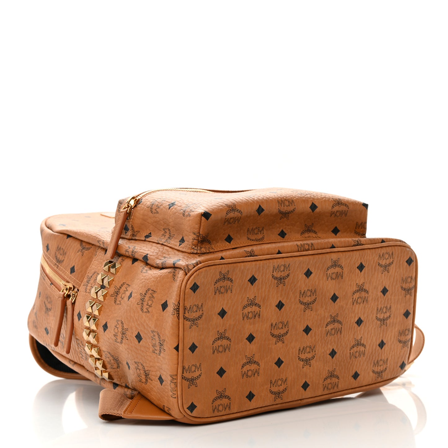Visetos Medium Side Studs Stark Backpack Cognac