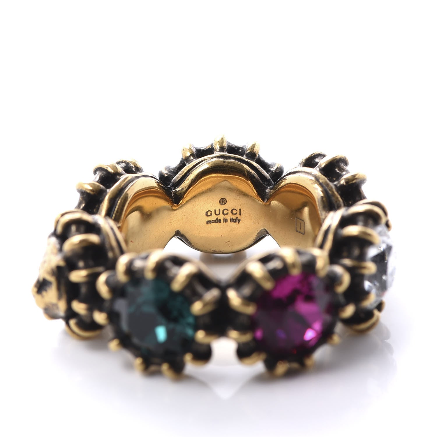 Gucci Tigerhead Crystal Ring 13 4 of 8