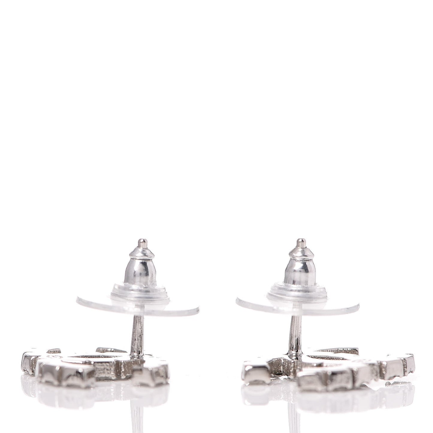 Crystal CC Earrings Silver