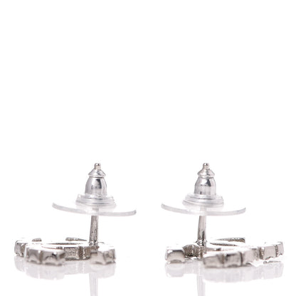 Chanel Crystal CC Earrings Silver 3 of 5