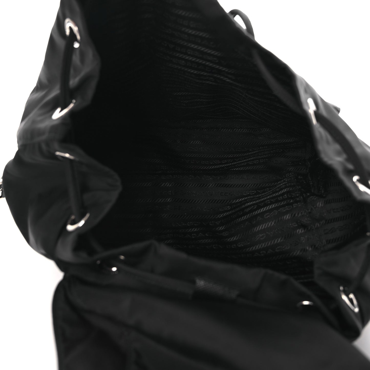 Tessuto Nylon Saffiano Medium Backpack Black