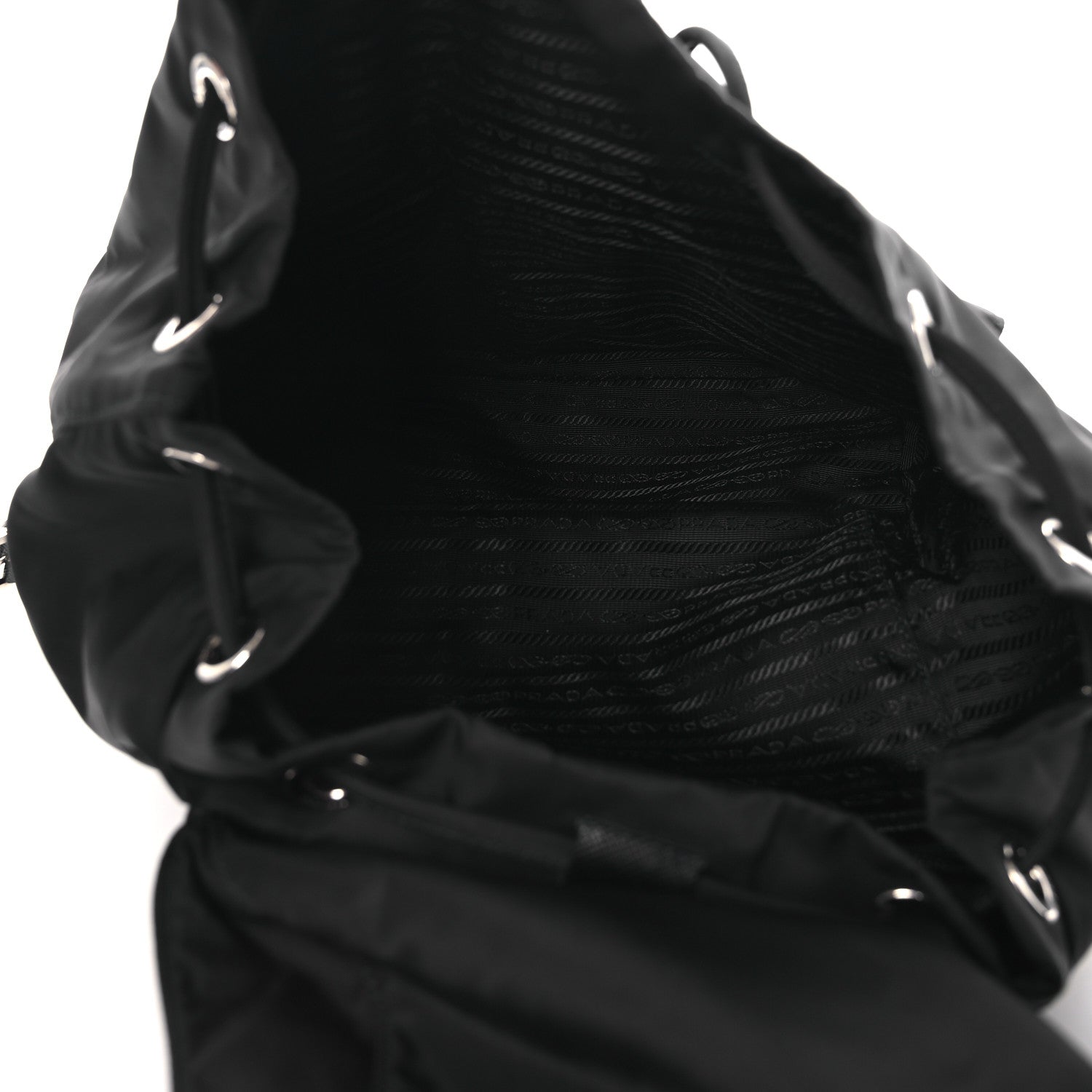 Prada Tessuto Nylon Saffiano Medium Backpack Black 6 of 13