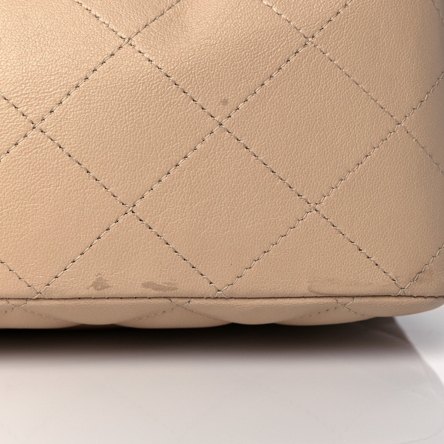 Chanel Lambskin Quilted Jumbo Single Flap Beige Clair 10 of 11