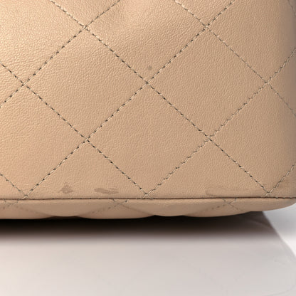 Chanel Lambskin Quilted Jumbo Single Flap Beige Clair 10 of 11