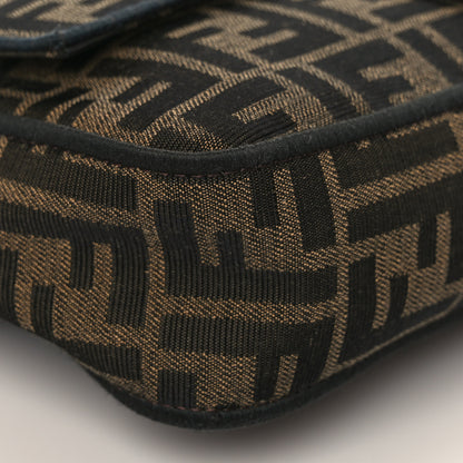 Fendi Fabric Jacquard FF 1974 Medium Baguette Tobacco Moro Black 9 of 10