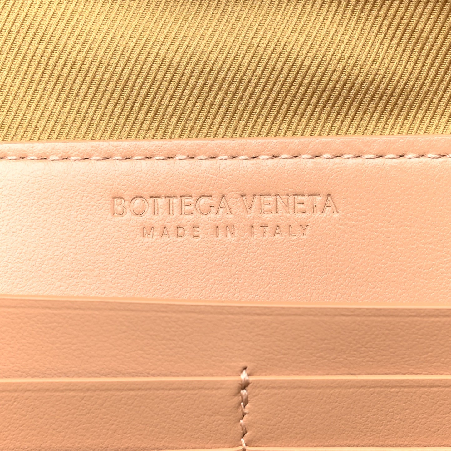 Nappa Intrecciato Large Flat Zip Pouch Beige
