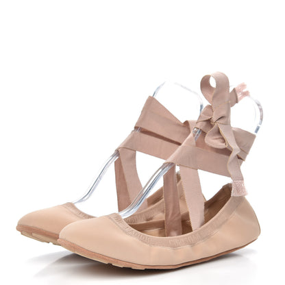 Christian Dior Micro Resille Academy Lace-Up Ballerina Flats 42 Nude 3 of 8