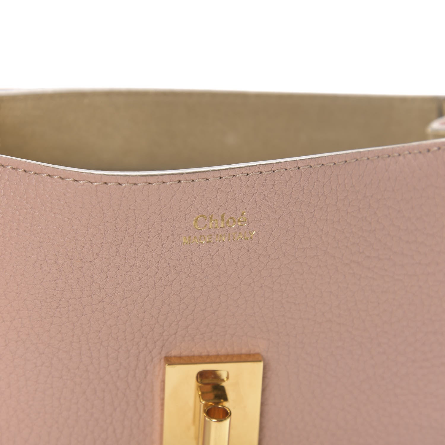 Chloe Grained Lambskin Mini Drew Shoulder Bag Cement Pink 10 of 11