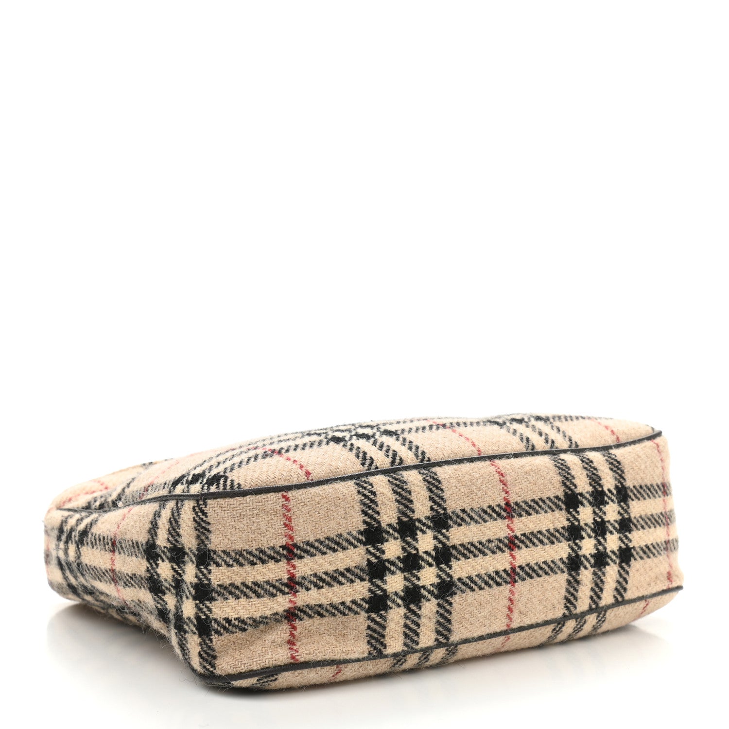 Burberry Wool House Check Shoulder Bag Beige 3 of 11