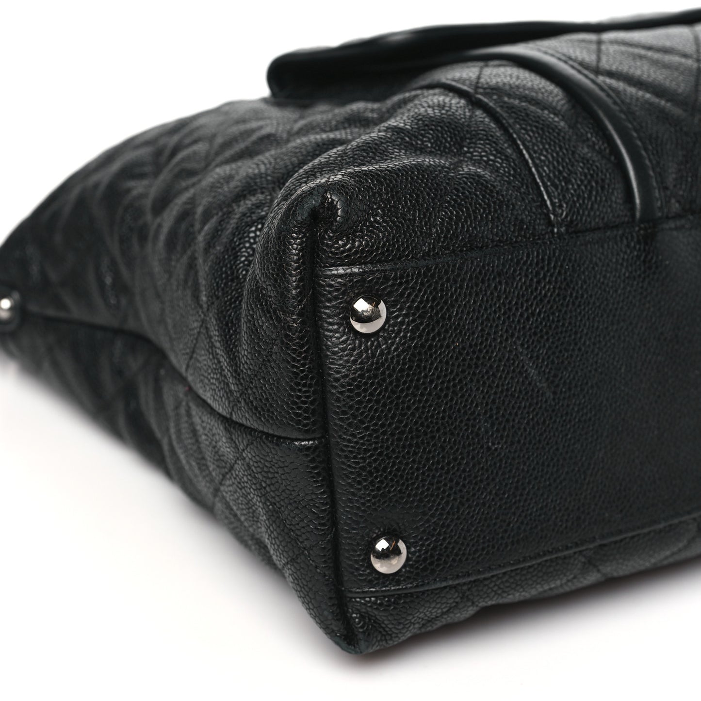 Caviar Quilted French Riviera Hobo Black