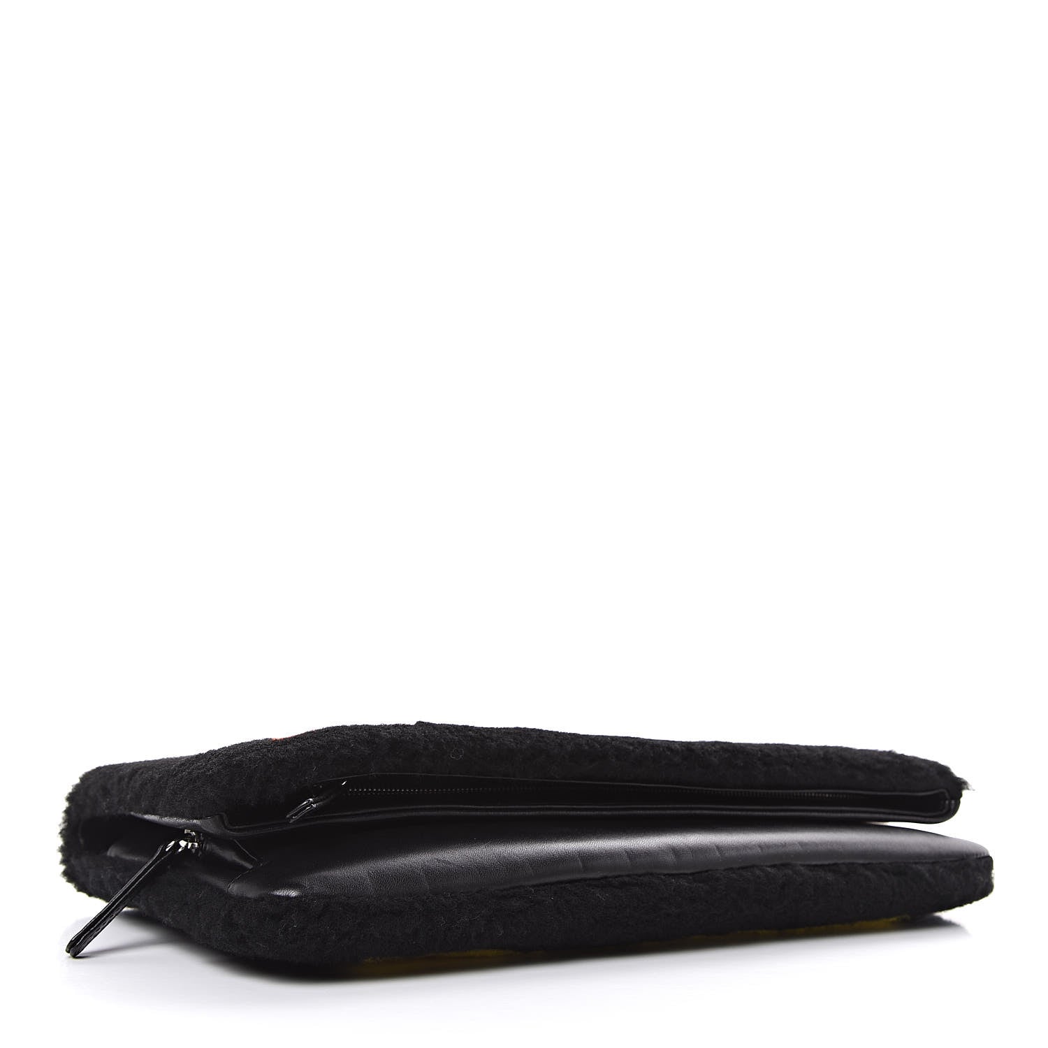 Chanel Shearling Lambskin 100% Clutch Black 4 of 9