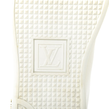 Louis Vuitton Calfskin Floral Frontrow Sneakers 38 White 7 of 11
