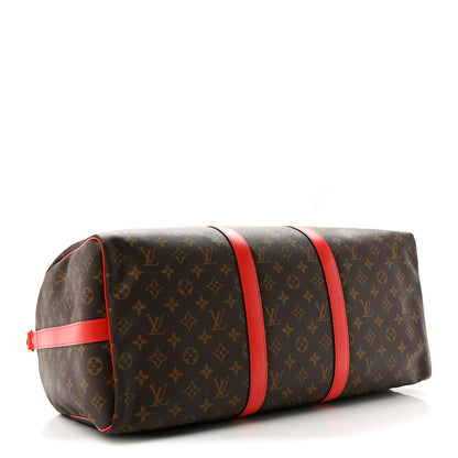 Louis Vuitton Calfskin Monogram Keepall Bandouliere 50 Coquelicot 3 of 9