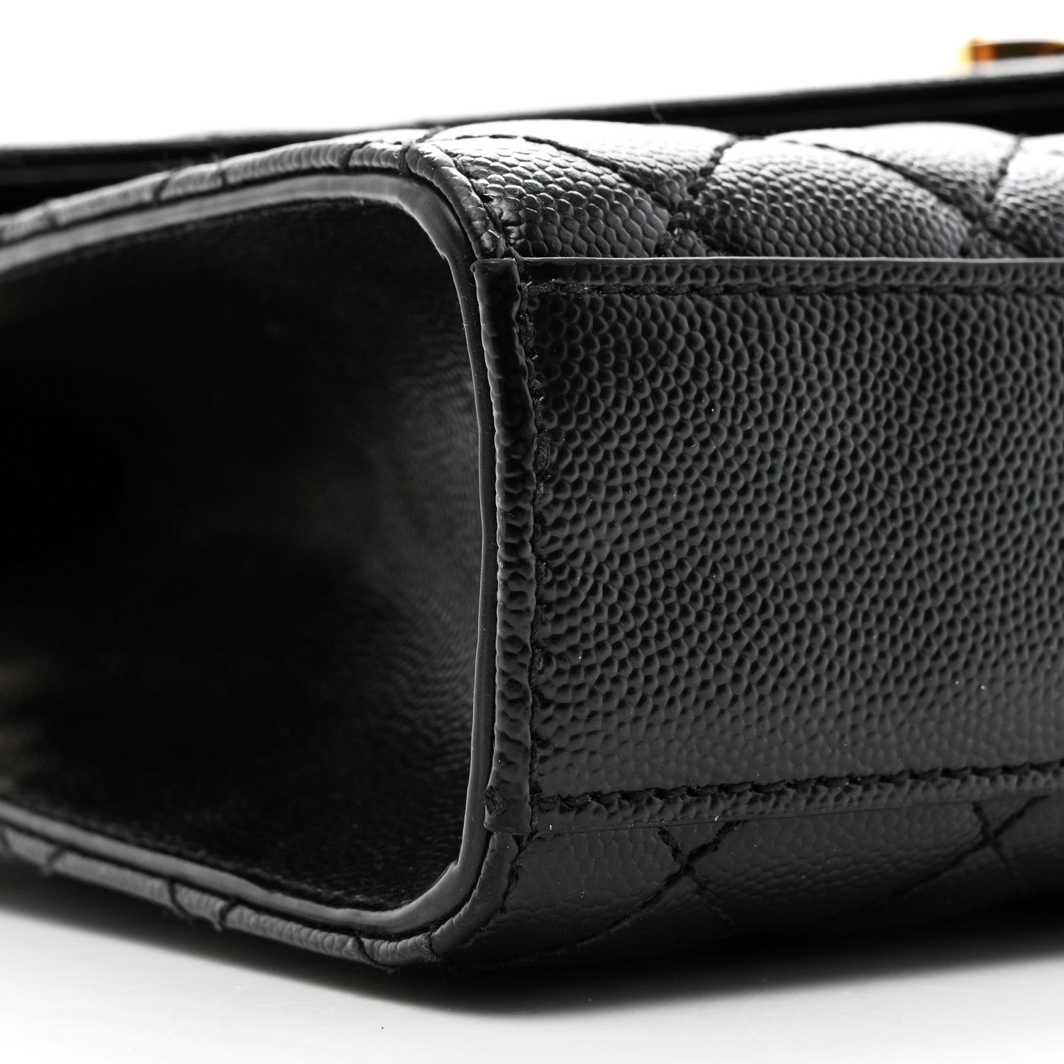 Saint Laurent Grain De Poudre Textured Mixed Matelasse Triquilt Medium Monogram Satchel Black 9 of 11