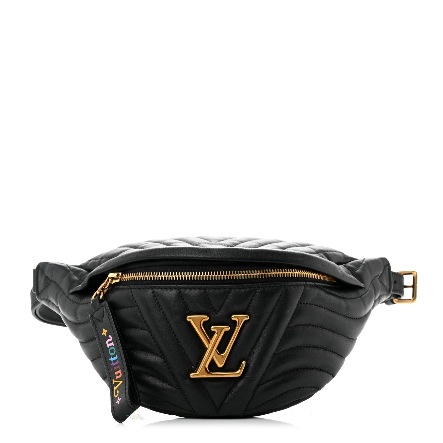 Louis Vuitton Calfskin Quilted New Wave Bumbag Black 1 of 12