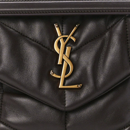 Saint Laurent Lambskin Quilted Small Loulou Puffer Monogram Chain Satchel Seaweed 9 of 12