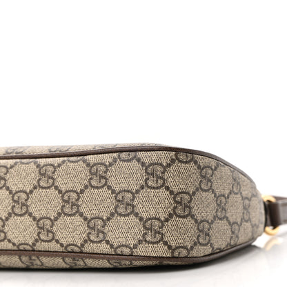 Gucci GG Supreme Monogram Textured Dollar Calfskin Small Ophidia Hobo Beige Ebony New Acero 10 of 11