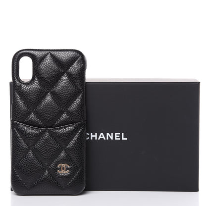Chanel Caviar Quilted iPhone X Coco Tech Case Black 6 of 6