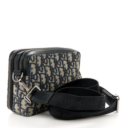 Christian Dior X KENNY SCHARF Oblique Canvas Embroidered Patches Crossbody Charcoal 3 of 11