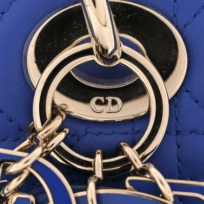 Christian Dior Lambskin Cannage Small My ABCDior Lady Dior Blue 13 of 14