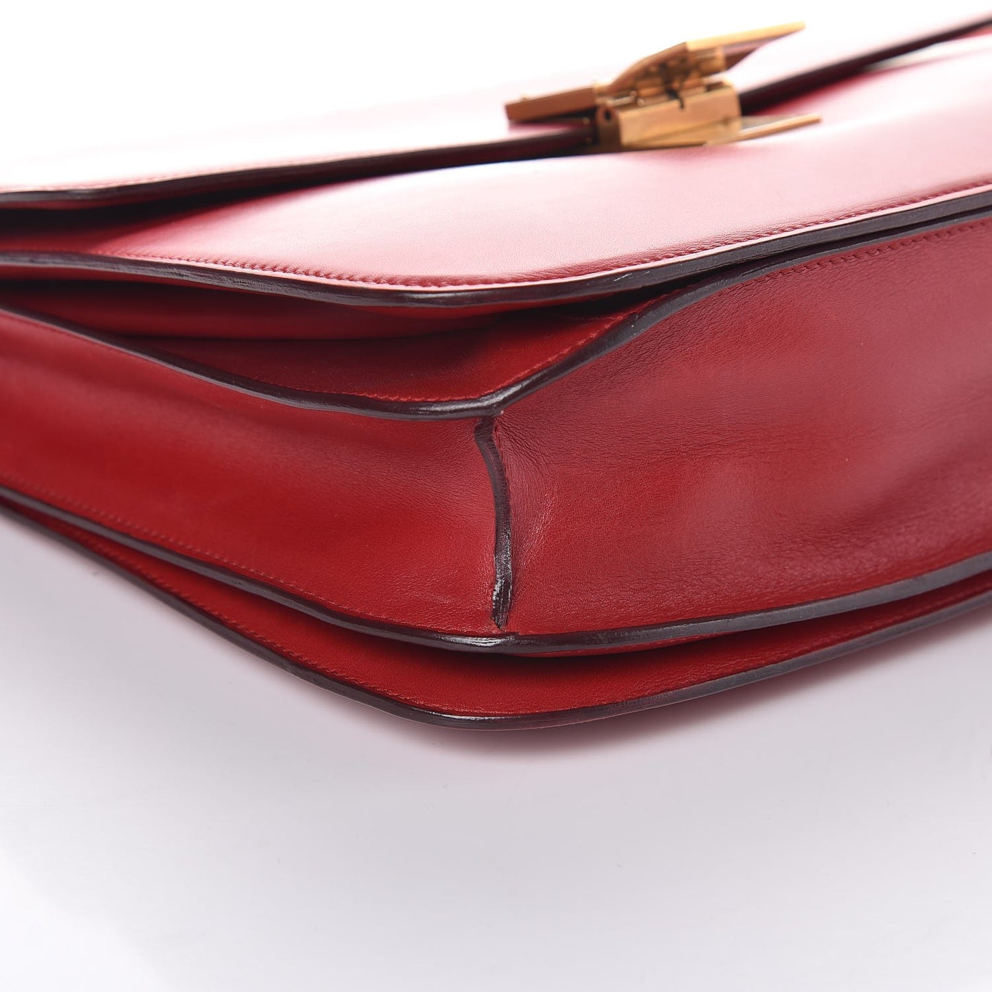 Smooth Calfskin Large Classic Box Flap Bag Red