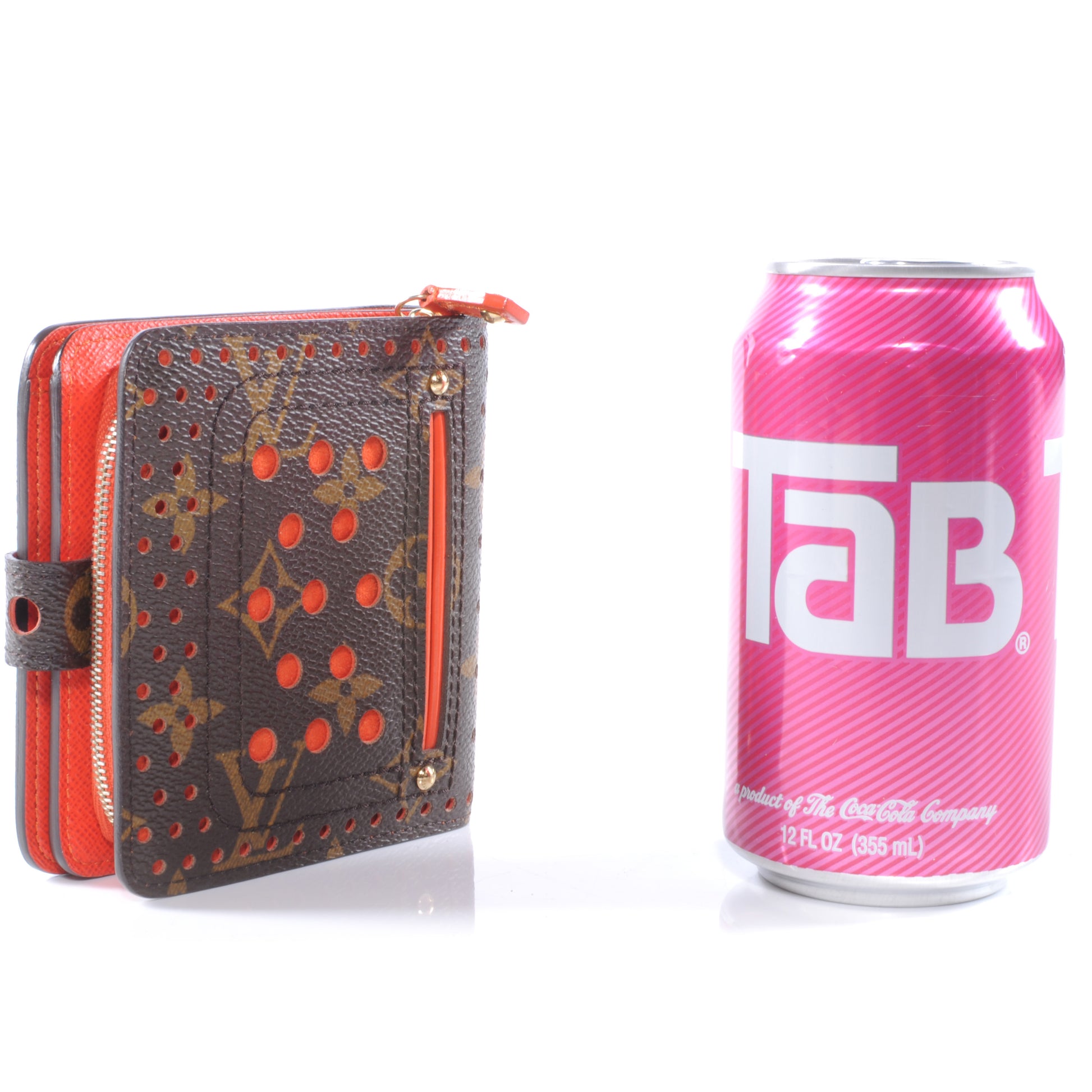 Louis Vuitton Monogram Perforated Compact Zipped Wallet Orange 2 of 7