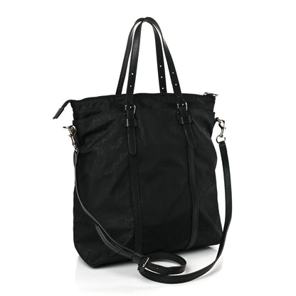 Gucci Nylon Monogram Medium Vertical Tote Black 3 of 9