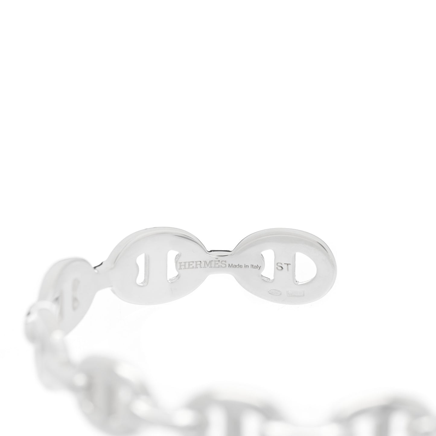 Sterling Silver MM Chaine d'Ancre Enchainee Cuff Bracelet ST