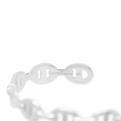 Hermes Sterling Silver MM Chaine d'Ancre Enchainee Cuff Bracelet ST 3 of 4