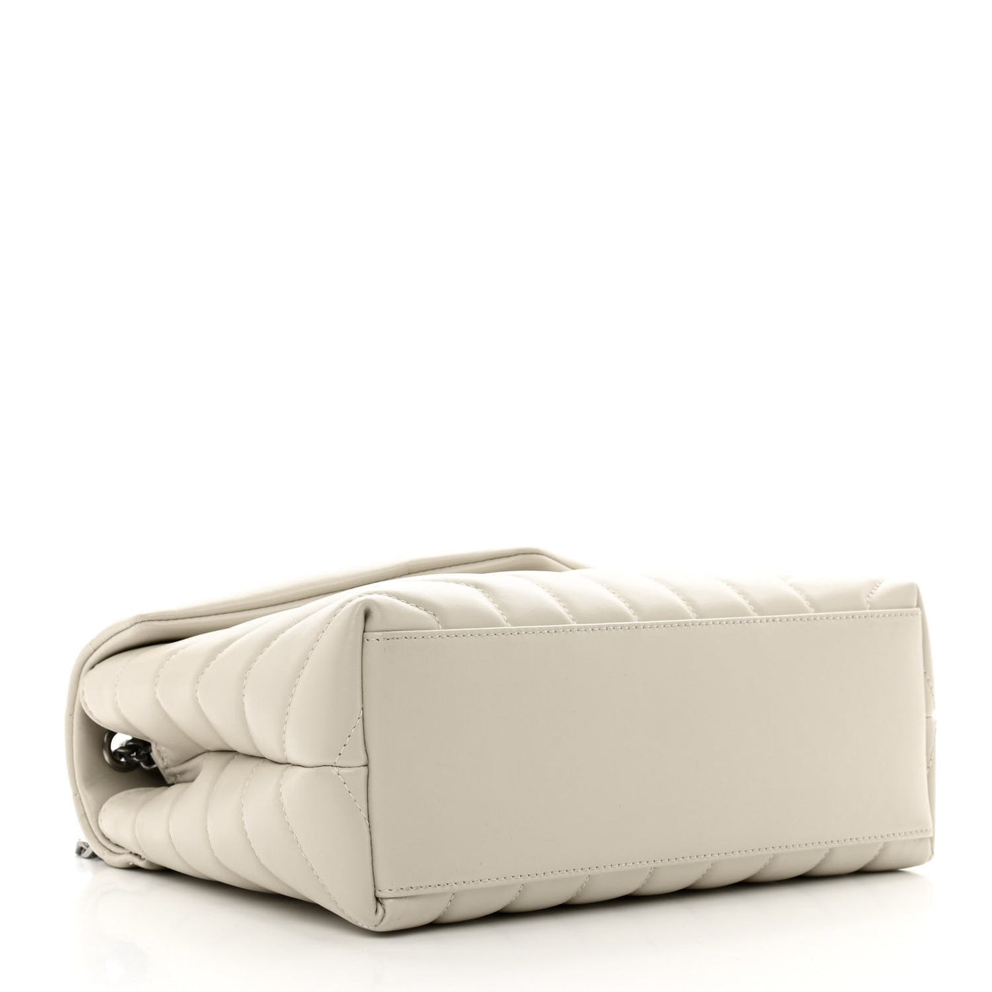 Calfskin Y Quilted Monogram Small Loulou Chain Satchel Crema Soft