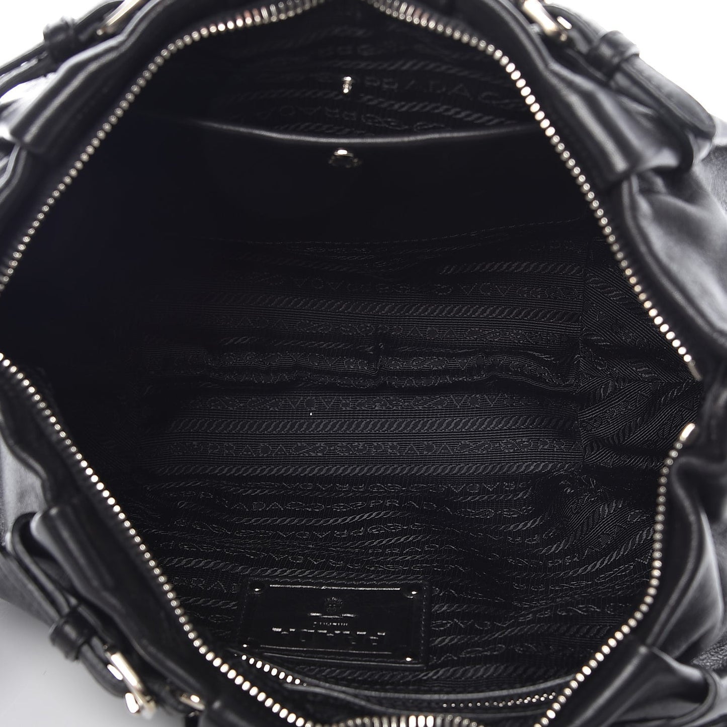 Soft Calf Pleated Hobo Black
