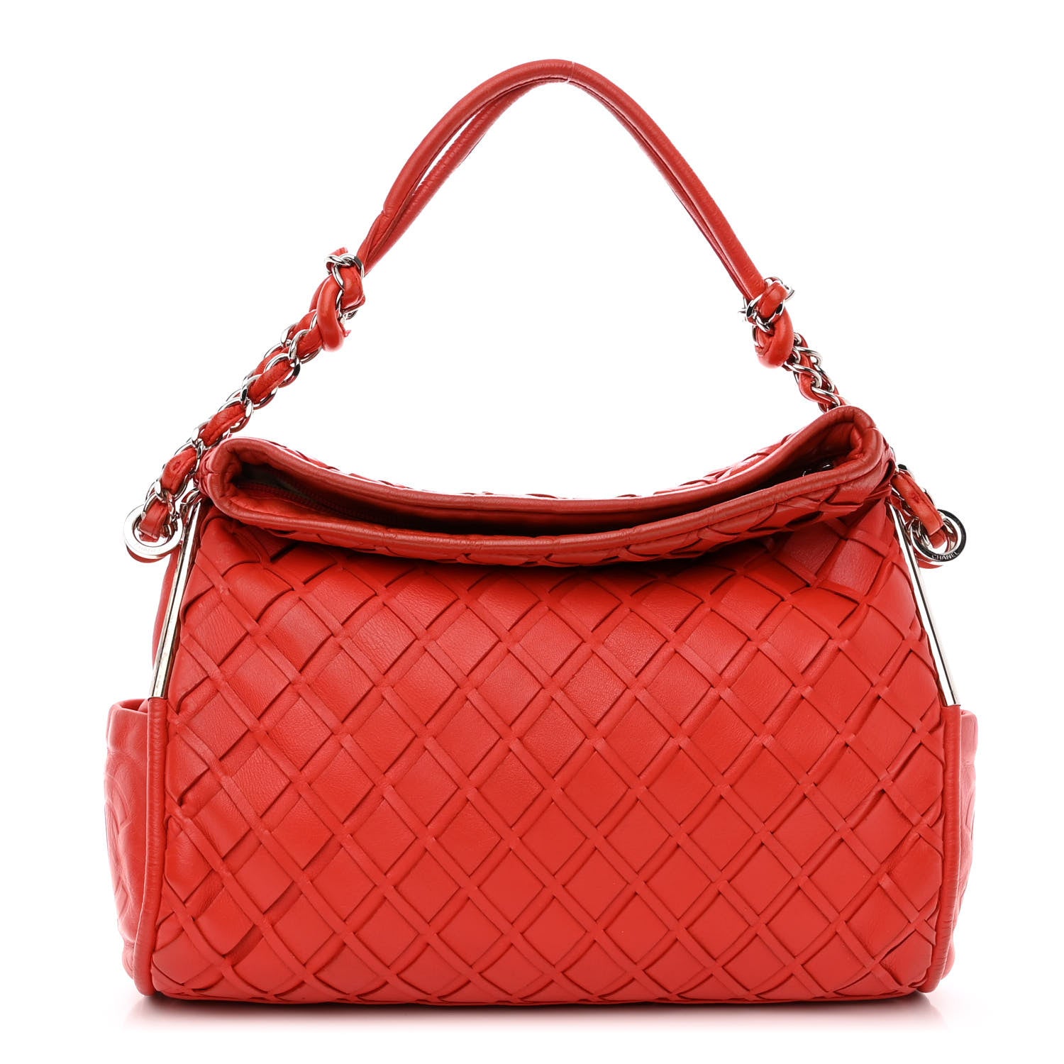 Chanel Lambskin Woven Medium Ultimate Soft Sombrero Hobo Red 1 of 11